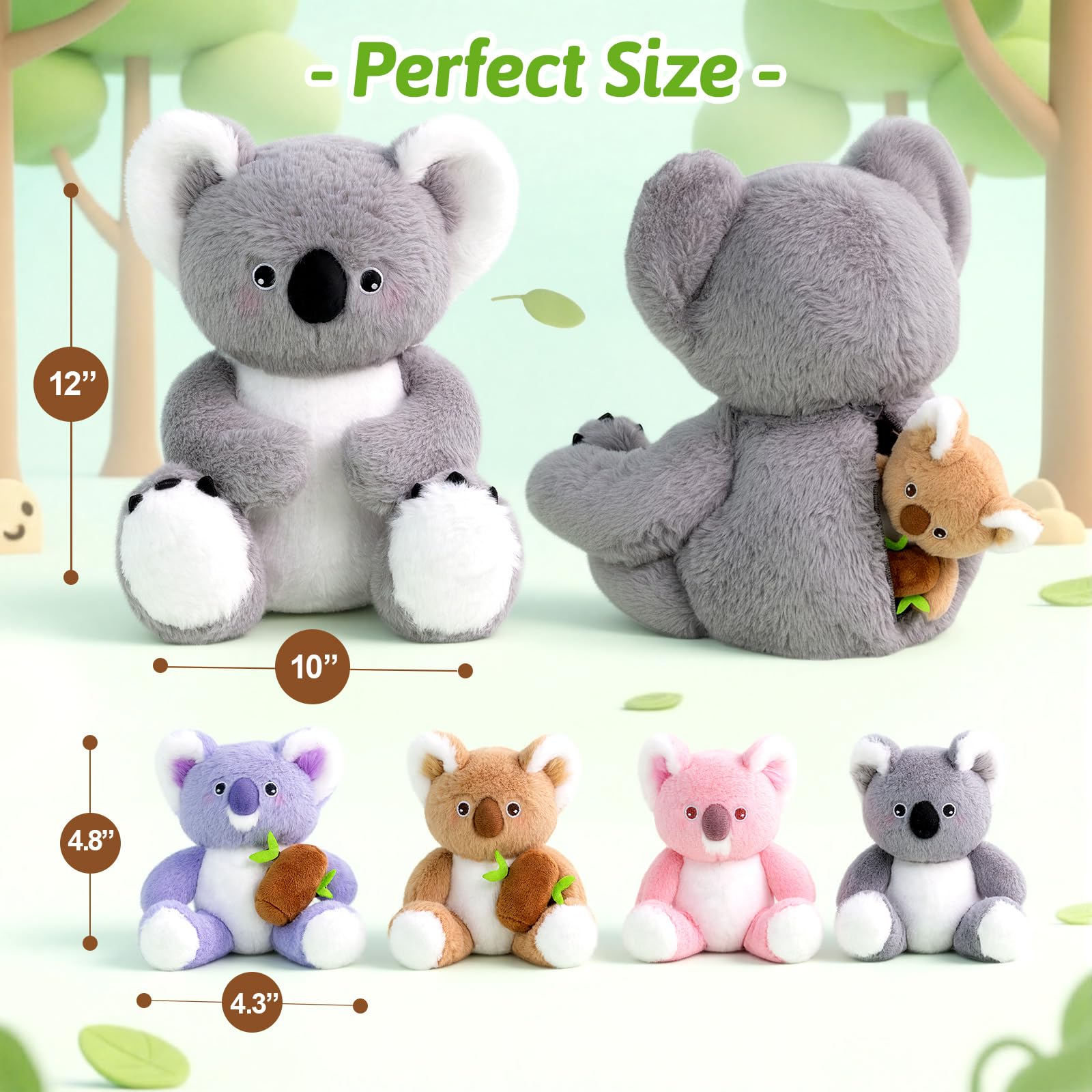 Amazon.co.jp: OUOZZZ コアラぬいぐるみ 赤ちゃんが中にいる - 12