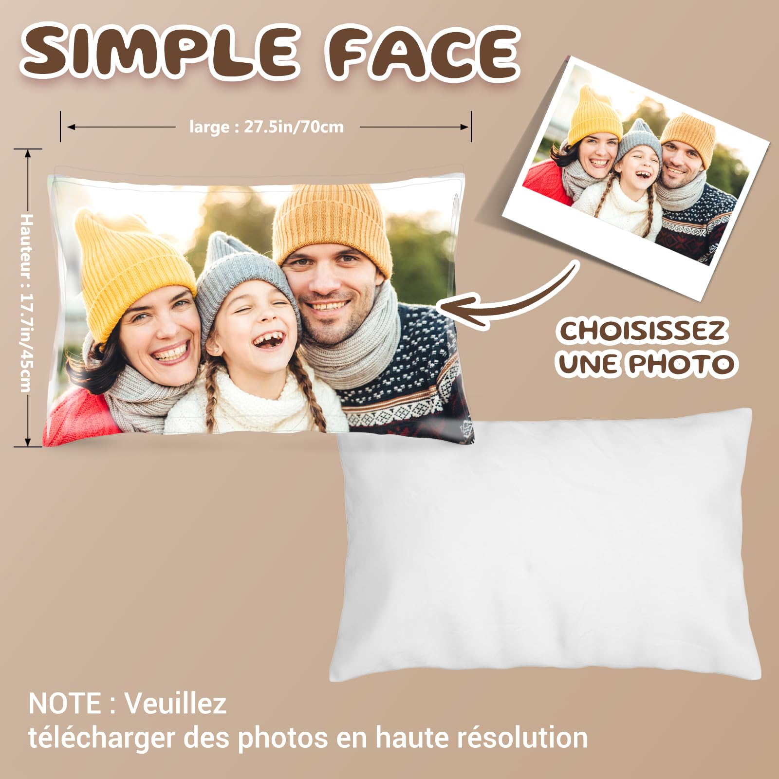 Oreiller Personnalisé Photo Personnalisée Avec Coussin Coussin Personnalise P4322930