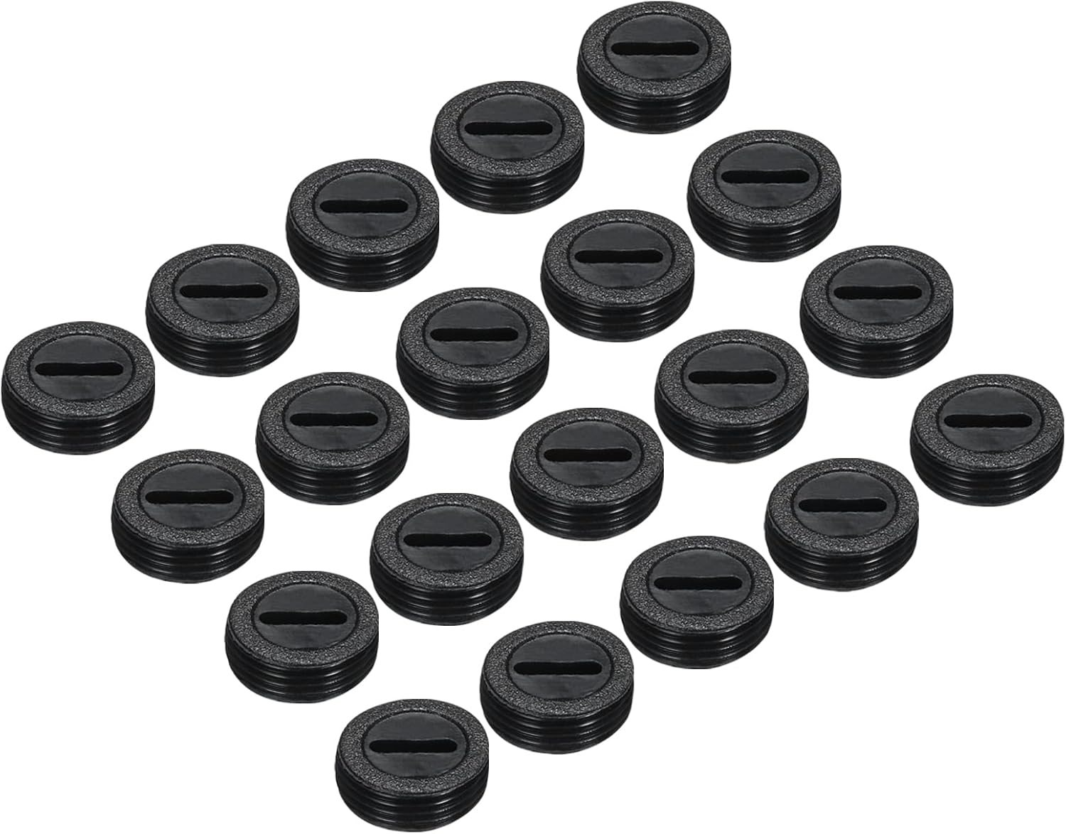 MECCANIXITY Carbon Brush Holder Cap Motor Electric Brush Plastic Cover Thread Black 14mm/0.55 Inch OD Pack of 30