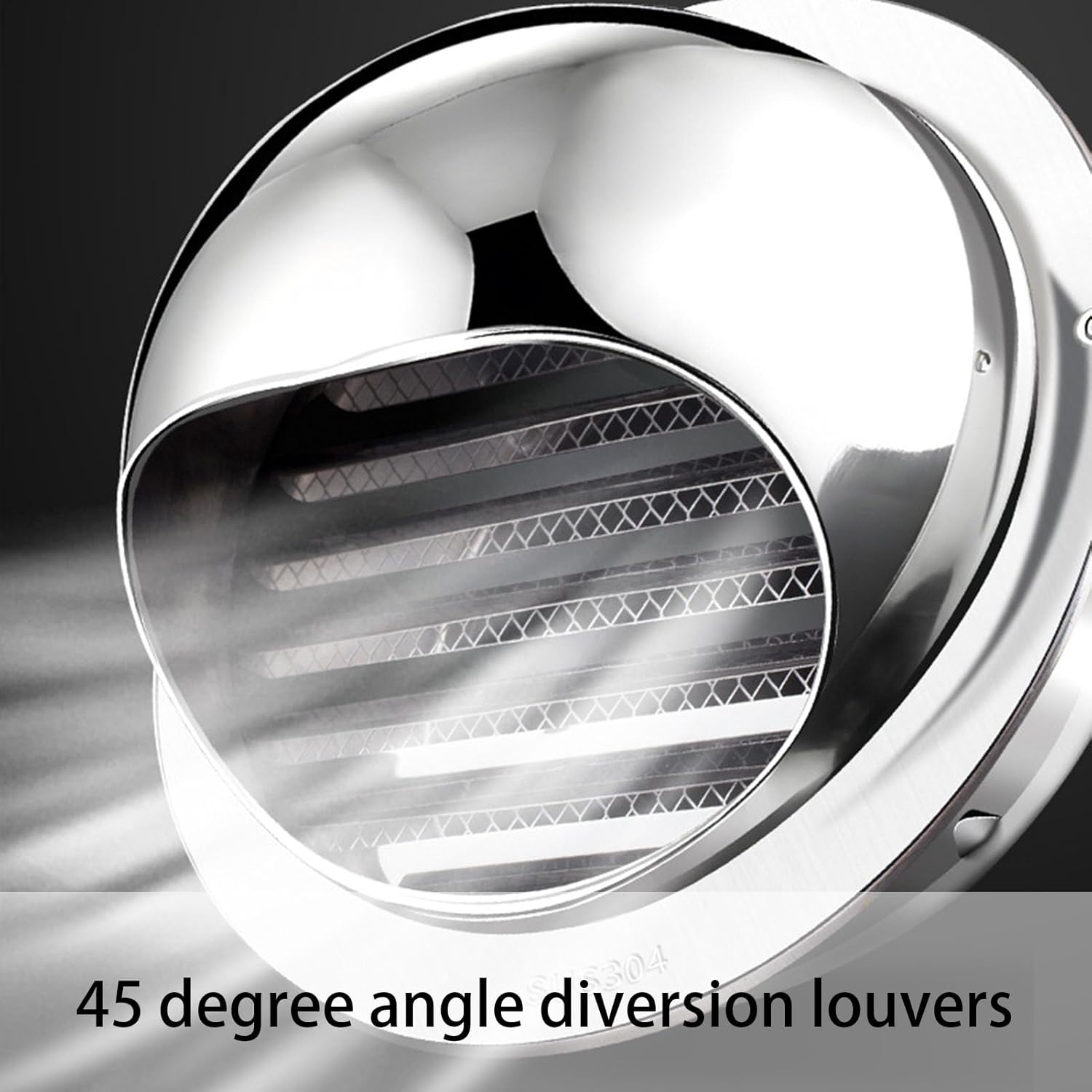 Stainless Steel Chimney Cap Round Wall Vent Cover for Outdoor Fireplace & Range Hood Exhaust Pipe Rain Protection Weatherproof Design