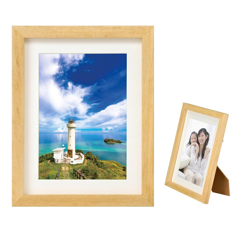 Amazon | ハクバ HAKUBA 額縁 MM-01 2L 木製 スタンド付