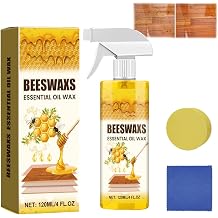 Beeswax Essential Oil Wax,Beeswax Wood Polish Spray,Natural Wood Polish Spray Removes Scratches For Living Rooms,Kitchens,Wood Furniture Floors1PCS*120ML