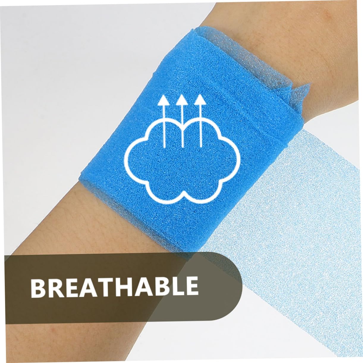 OSOLADY 3 Rolls Sports Shock Absorbing Belt Athletic Tape Portable Sports Wraps Training Athlete Tape Racket Damping Wraps Portable Athlete Tape Breathable Athlete Tape Sponge Blue