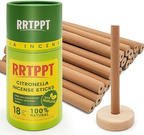 RRTPPT Varillas de incienso de citronela huecas con ingredientes naturales, citronela, limoncillo, aceite de romero que te ayudan a disfrutar mejor