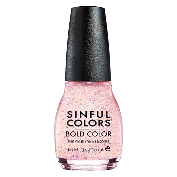 SinfulColors Bari Revlon 6407-99 .5 Oz Pink Glitter Professional Nail Polish