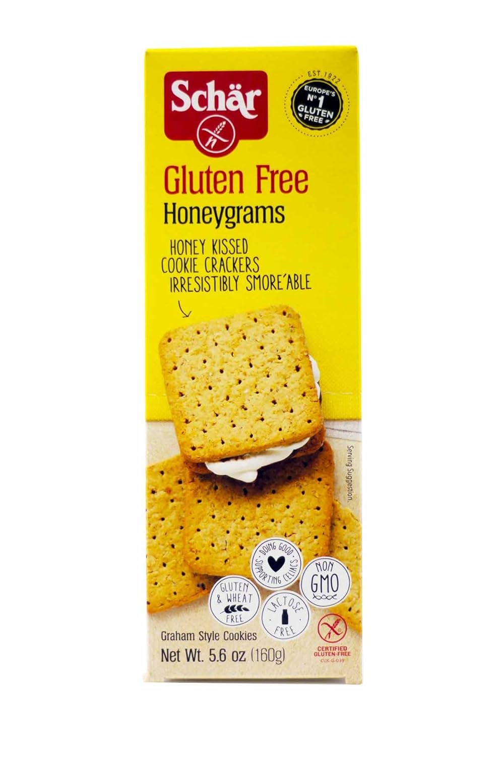 Schar - Honeygrams - Certified Gluten Free - No GMO's, Lactose, Wheat or Preservatives - (5.6 oz) 12 Pack