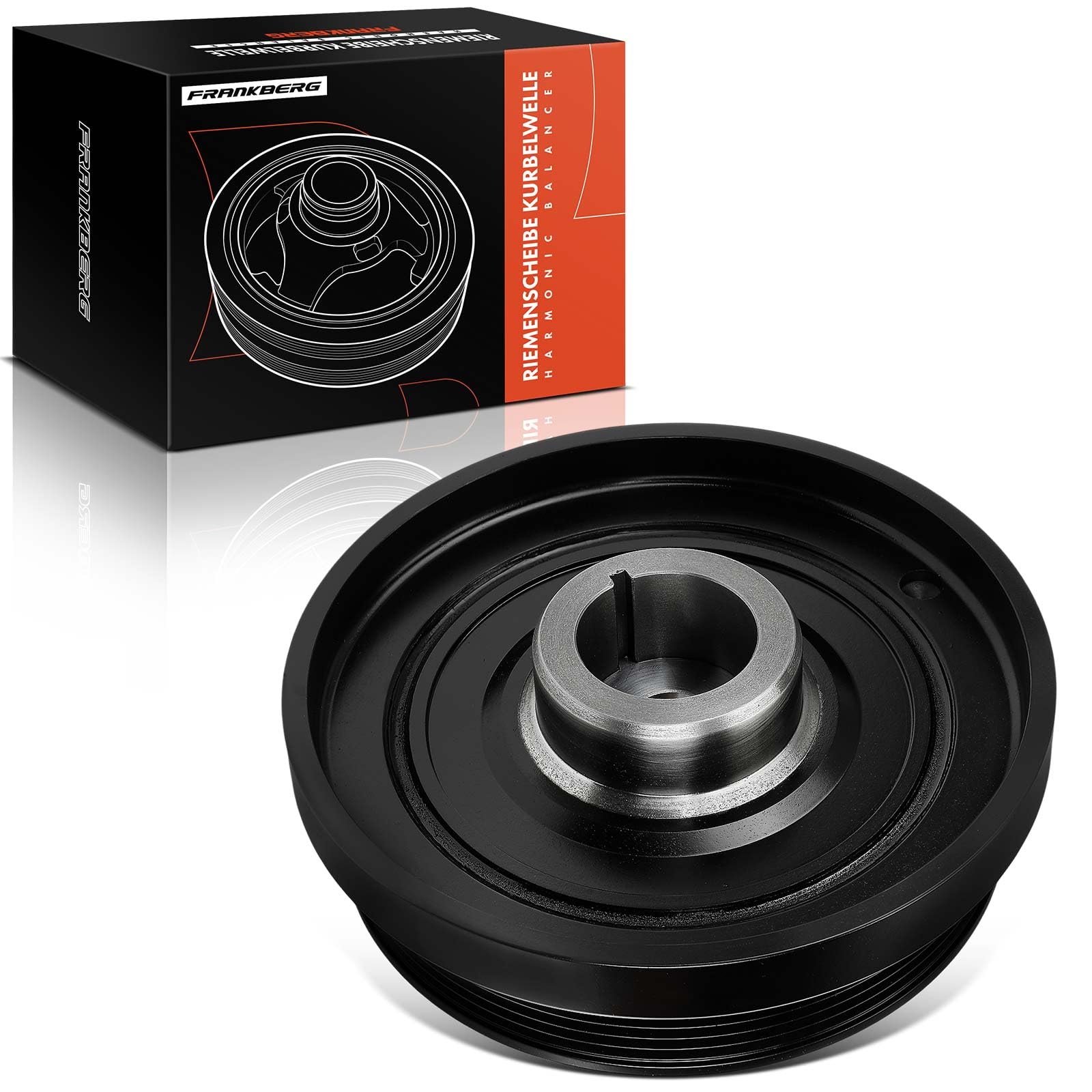 Frankberg Polea de correa del cigüeñal Compatible con iX35 EL ELH LM Santa Fé II CM Santa Fé III DM DMA Sorento II XM Sportage SL Replace# 231242F600, 231242F602