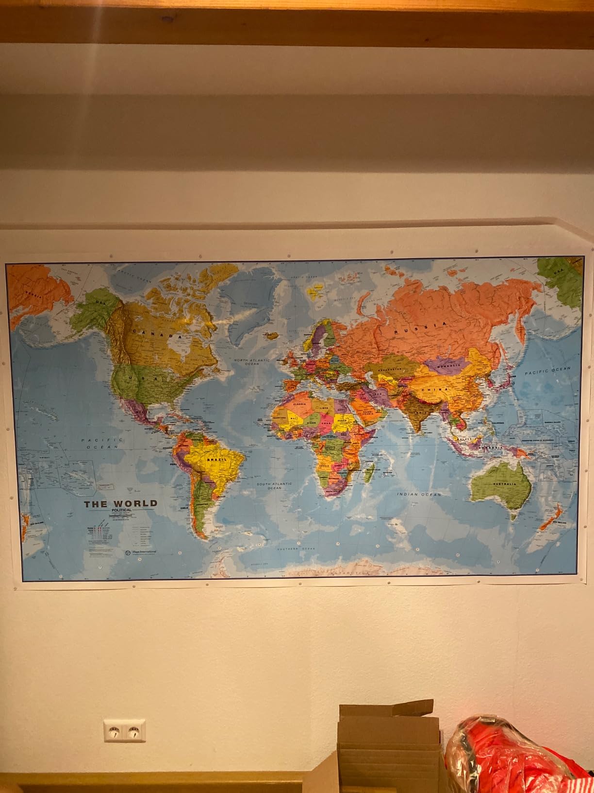 Maps International World Map 84.1 cm (W) x 59.4 cm Panama | Ubuy