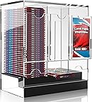 Booster-Pack-Dispenser with Black Base Premium 3-Slot Acrylic Card Pack Dispenser Organize & Display PKMN, MTG, Sports Cards - Stackable TCG Storage (108+ Packs)
