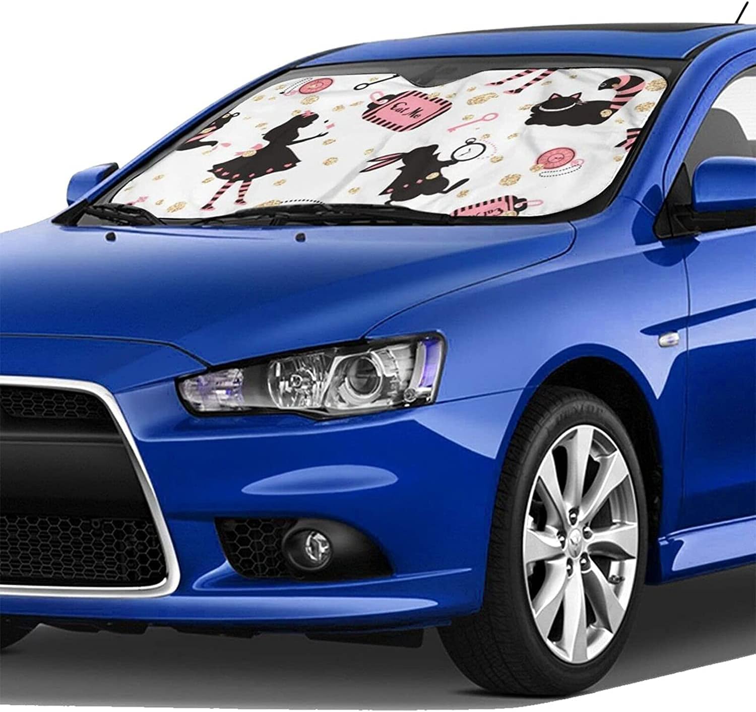 不思議の国のアリス 車用サンシェード 日除け おしゃれ 車用品 70cm 吸盤 130 かわいい 紫外線反射 ｋｉｓｙｍｅａｒ 軽自動車 雑貨 Uvカットグッズ