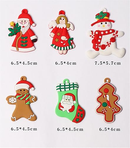 Miniatura 5 de 12 decoraciones navideñas de pan de jengibre, muñeco de nieve, decoración de árbol de Navidad, figuras de Papá Noel, decoración colgante de árbol de