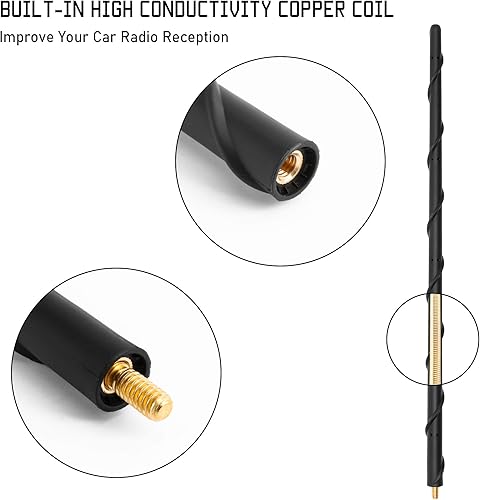 Miniatura 4 de KSaAuto Antena de 16 pulgadas para Ford F150 F250 F350 Bronco Accesorios, Antena Ford Tuck para Recepción de Radio de Coche