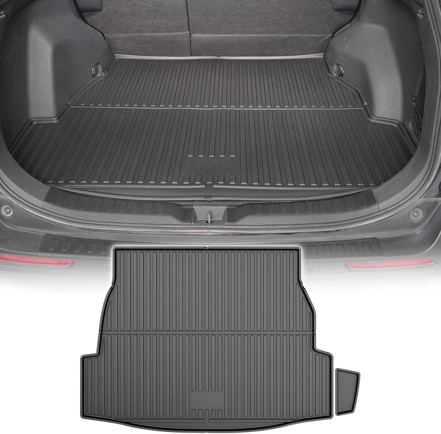 AOMSAZTO 2025 Cargo Mat: All Weather Cargo Liner Compatible with Toyota RAV4 (Include Hybrid) 2019-2025 Waterproof Trunk Mat TPE 3D Heavy Duty Rear Trunk Tray