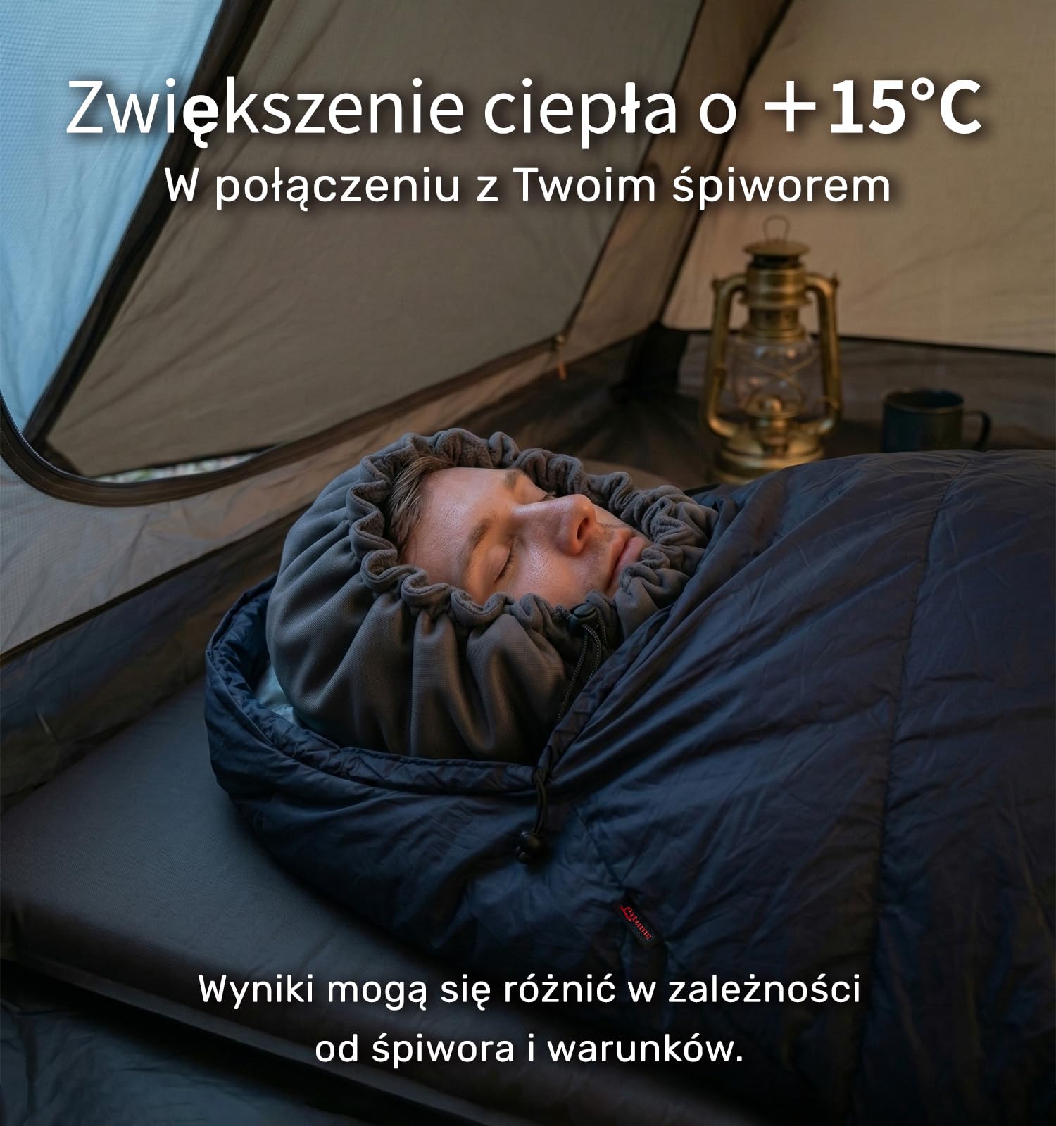 Litume Całoroczna wkładka do śpiwora dodaje, kompresyjny i lekki śpiwór dla mumii na wędrówki z plecakiem, kemping
