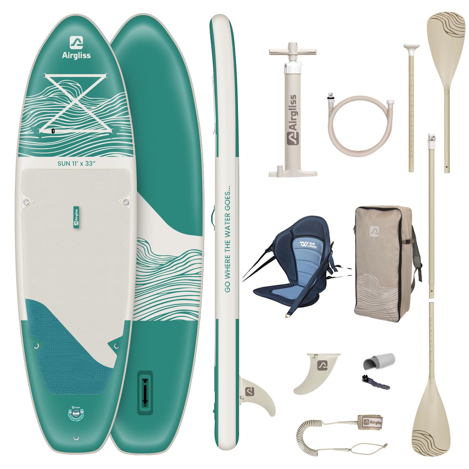 kayak gonflable airgliss 11.0 pack