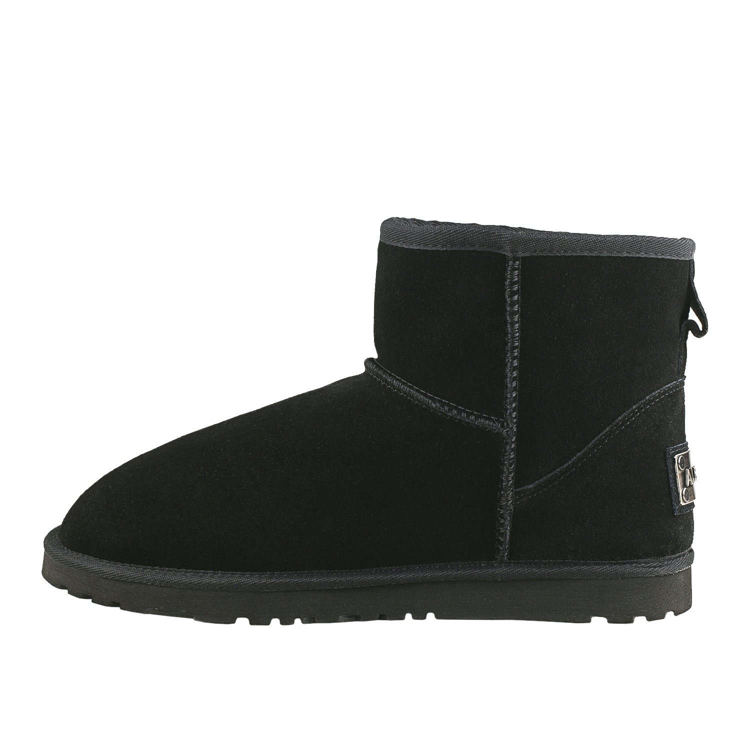 Shenduo Invierno Botines de Nieve de Cuero Clásico | Forradas de Piel Cálido Material Cuero Botas para Clima Frío