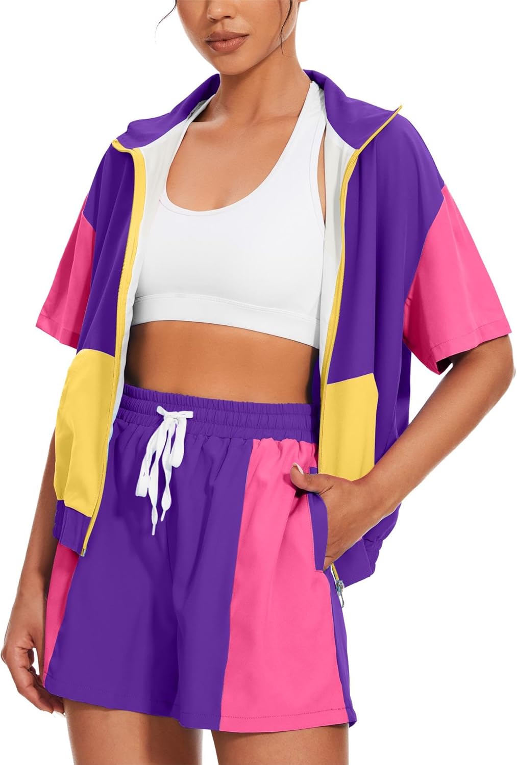 UOUA Women's 2 Piece Tracksuit Set