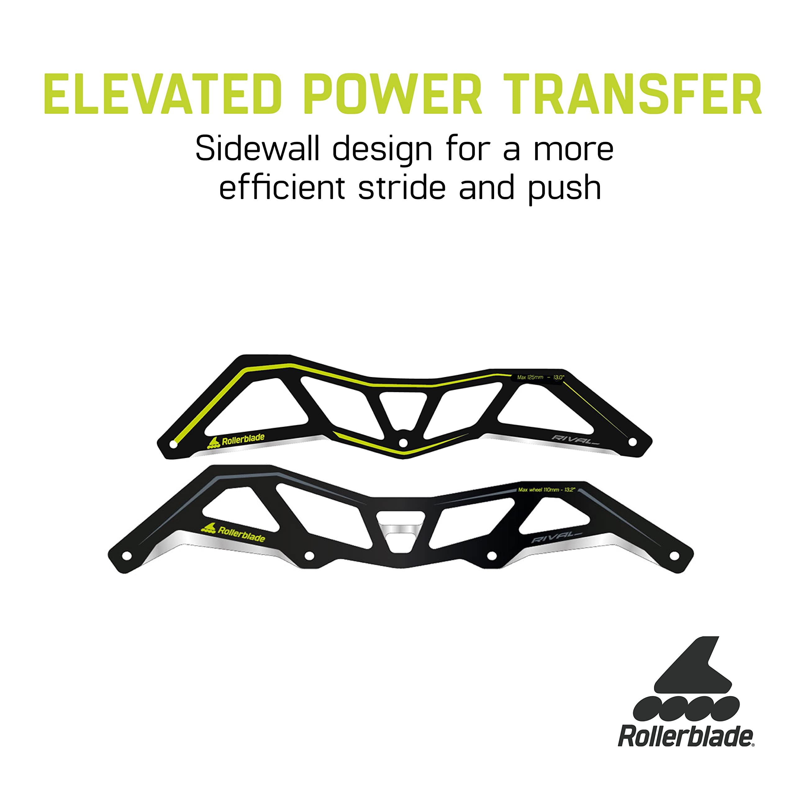 Rollerblade Rival 32,5 cm Rahmen 3 x 125 mm, 1 Paar
