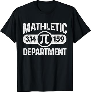 Math Teacher Pi Day March 14 Mathletic Department 3.14 159 T-Shirt