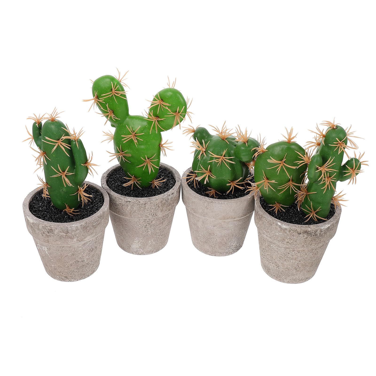 Abaodam Set 4 Pezzi Piante Grasse Finte in Polpa di Carta per Decorazione Scrivania Casa e Studio Aspetto Naturale e Facile Cura