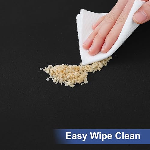 Miniatura 9 de homing Paquete de 2 manteles rectangulares totalmente impermeables, manteles de tela elástica ajustable para mesas de 6 pies, mantel de poliéster