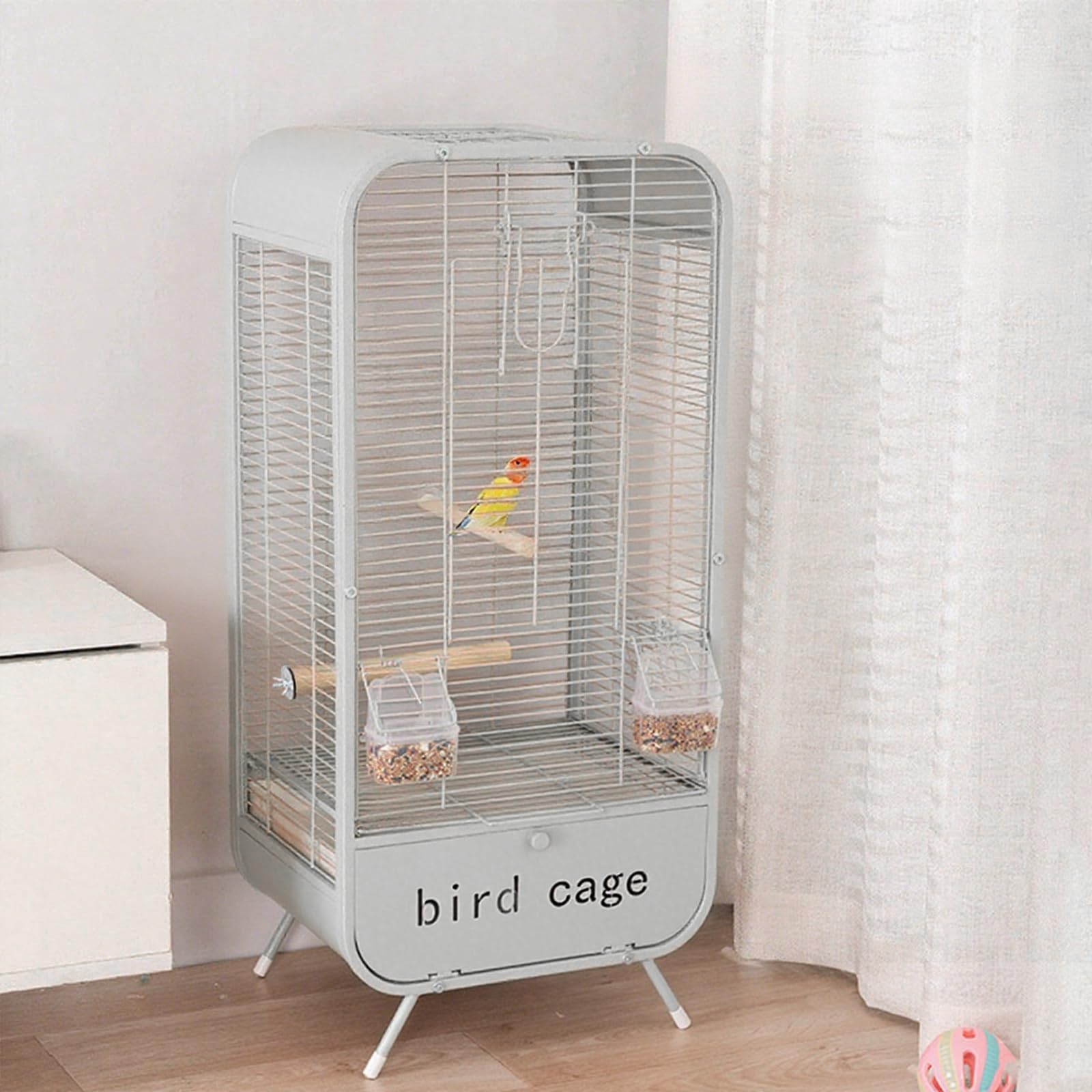 Amazon.co.jp: 鳥かご 鳥ケージ 中型 鳥小屋 35×28×77cm 可愛い 天窓