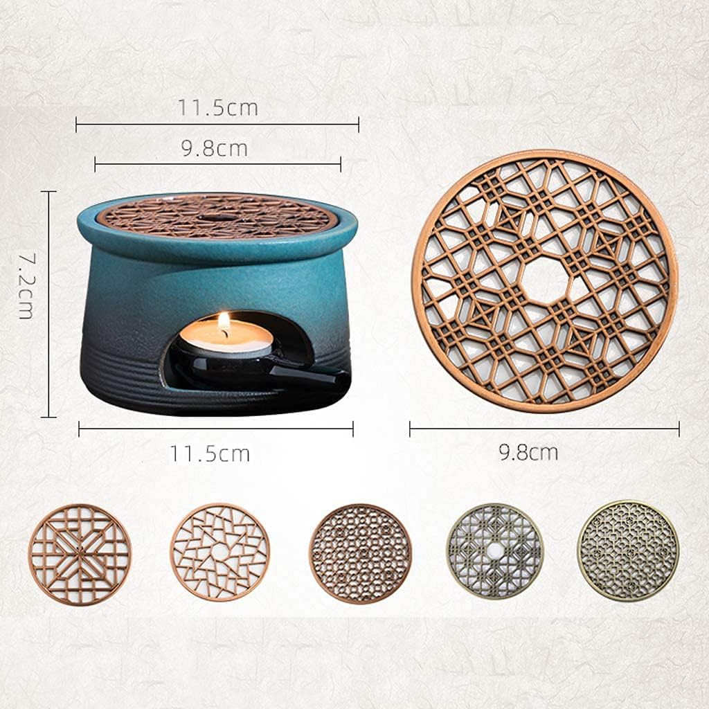Teapot Warmer Teapot Warmer Teapot Heating Base Heat-Resistant Tableware Warming Tool Teapot Warming Tool Without Candle (Color : E) (C)