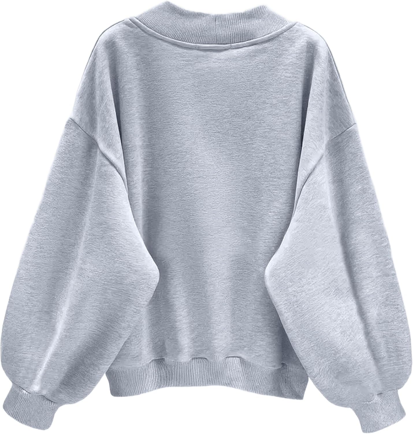 HDQHDQ Womens V Neck Oversized Sweatshirts Casual Loose Long Sleeve Pullover Sweatshirt - Image 4
