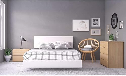 Miniatura 6 de Nexera Cama de plataforma tamaño Queen, color blanco