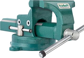 KANCA-KAD-100, KADETT PARALLEL VISE With 360 Rotating Swivel Base,Drop-Forged Bench Vise, Jaw OpeningMax 4.5 INCH,Strong Hand Tools and Machinist Vise,Tools & Home Improvement Product,Green Colour