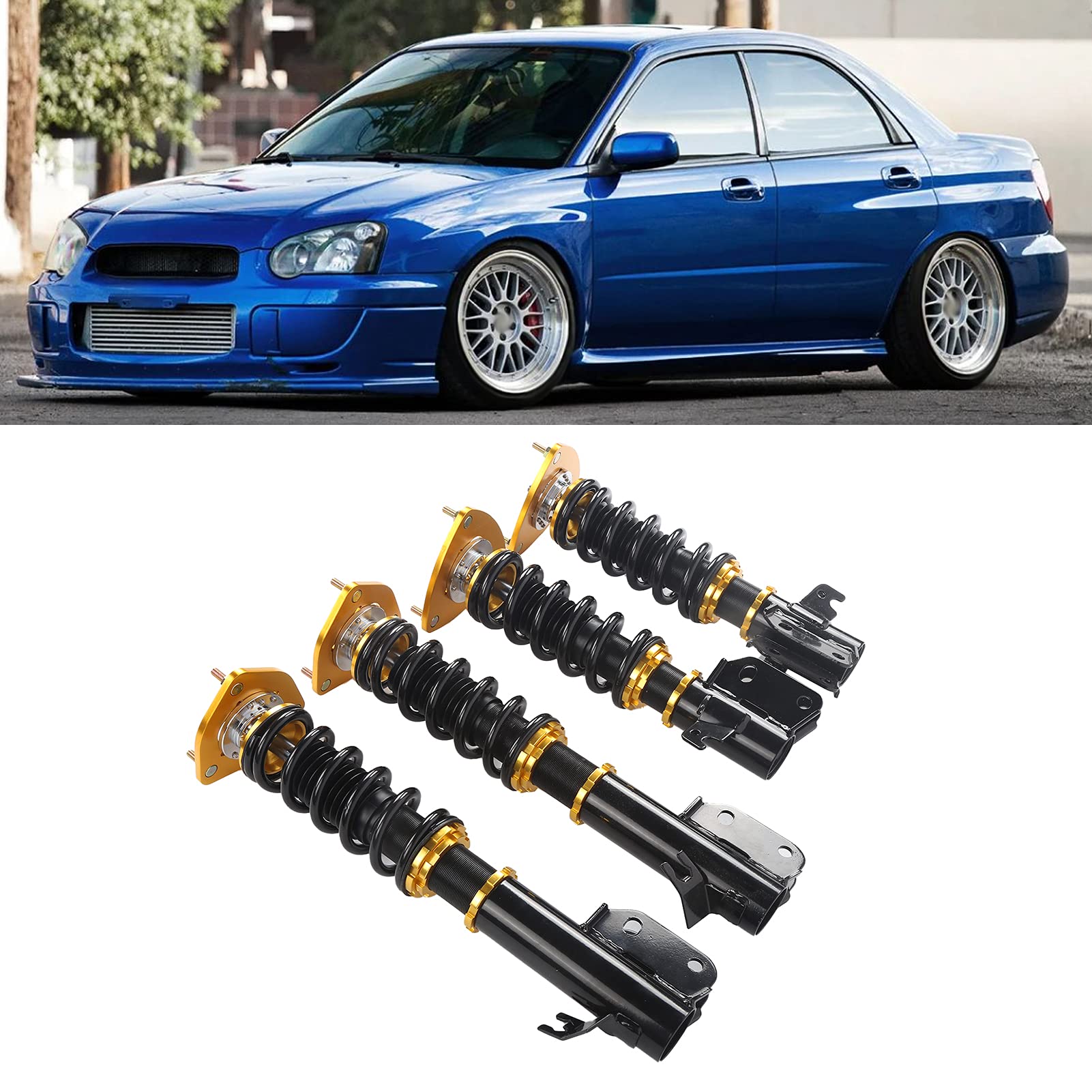 Amortyzatory Coilover z Regulowanym Amortyzatorem i Sprężynami o Dużej Wytrzymałości na Rozciąganie Oraz regulacją Wysokości, Odpowiednie na Każdy Tor, Drift codzienną jazdę