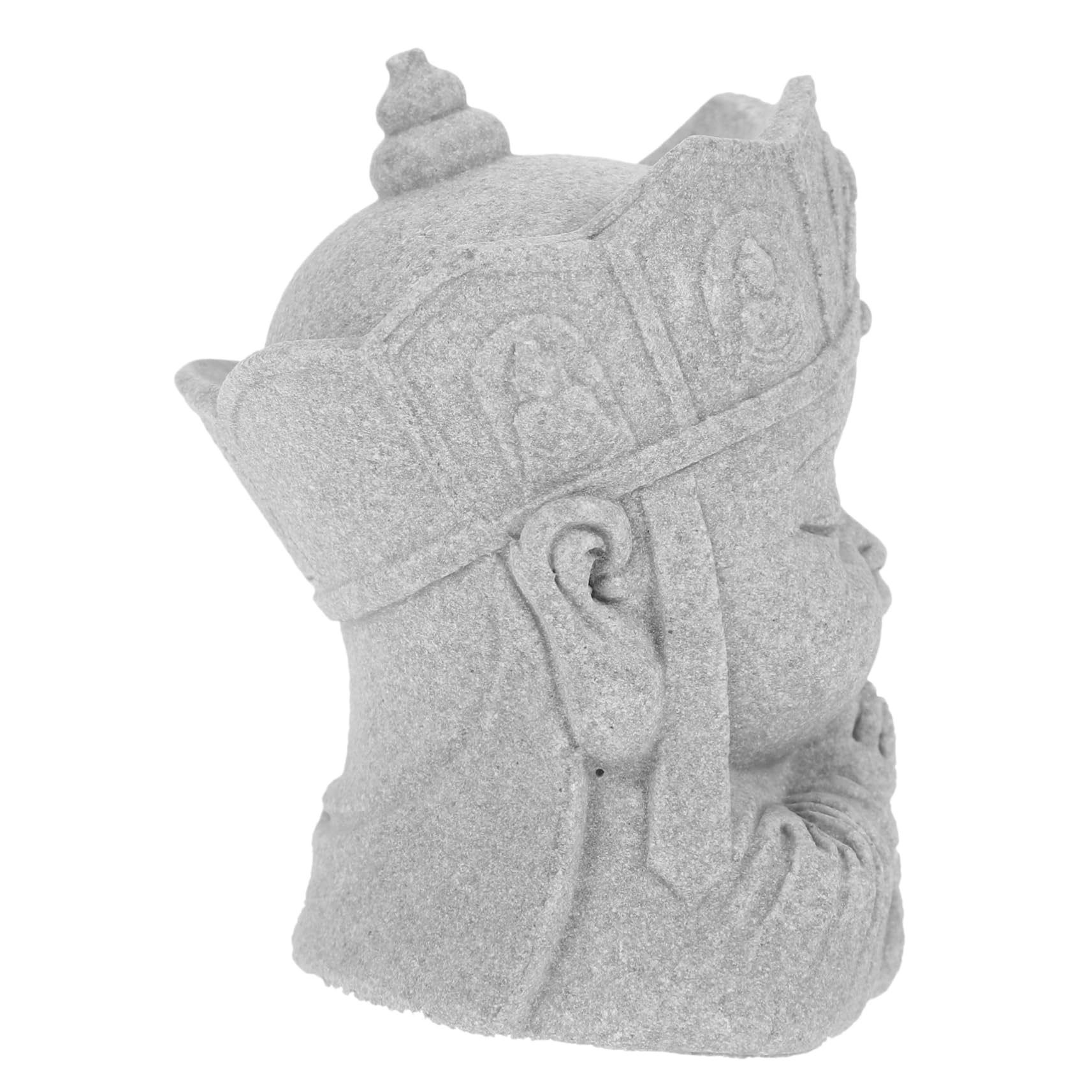 Sosoport 4piezas Estatua De Buda De Arenisca para Acuarios Decoración Creativa De Peceras y Terrarios Figura Religiosa para Paisajismo Acuático Adorno De Escritorio y Estante