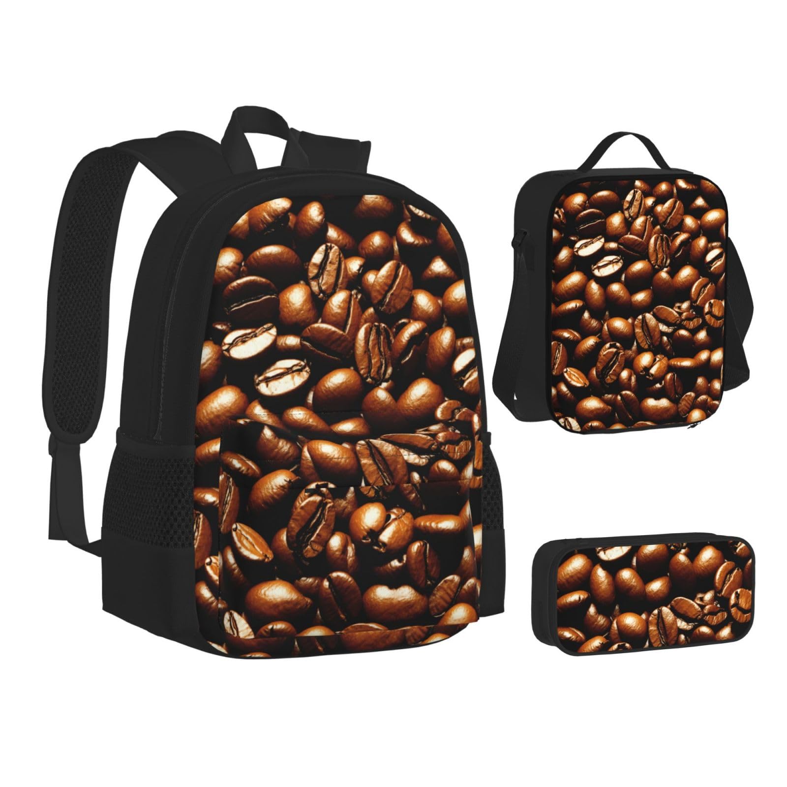Zaino, borsa portapranzo, astuccio, set da 3 pezzi, per lavoro e