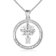 Ritach Graduation Gift for Her - Class of 2026 Graduation Cap Initial Necklace Silver Cubic Zirconia Graduation Necklace Masters Degree High School College Graduation Gift for Her