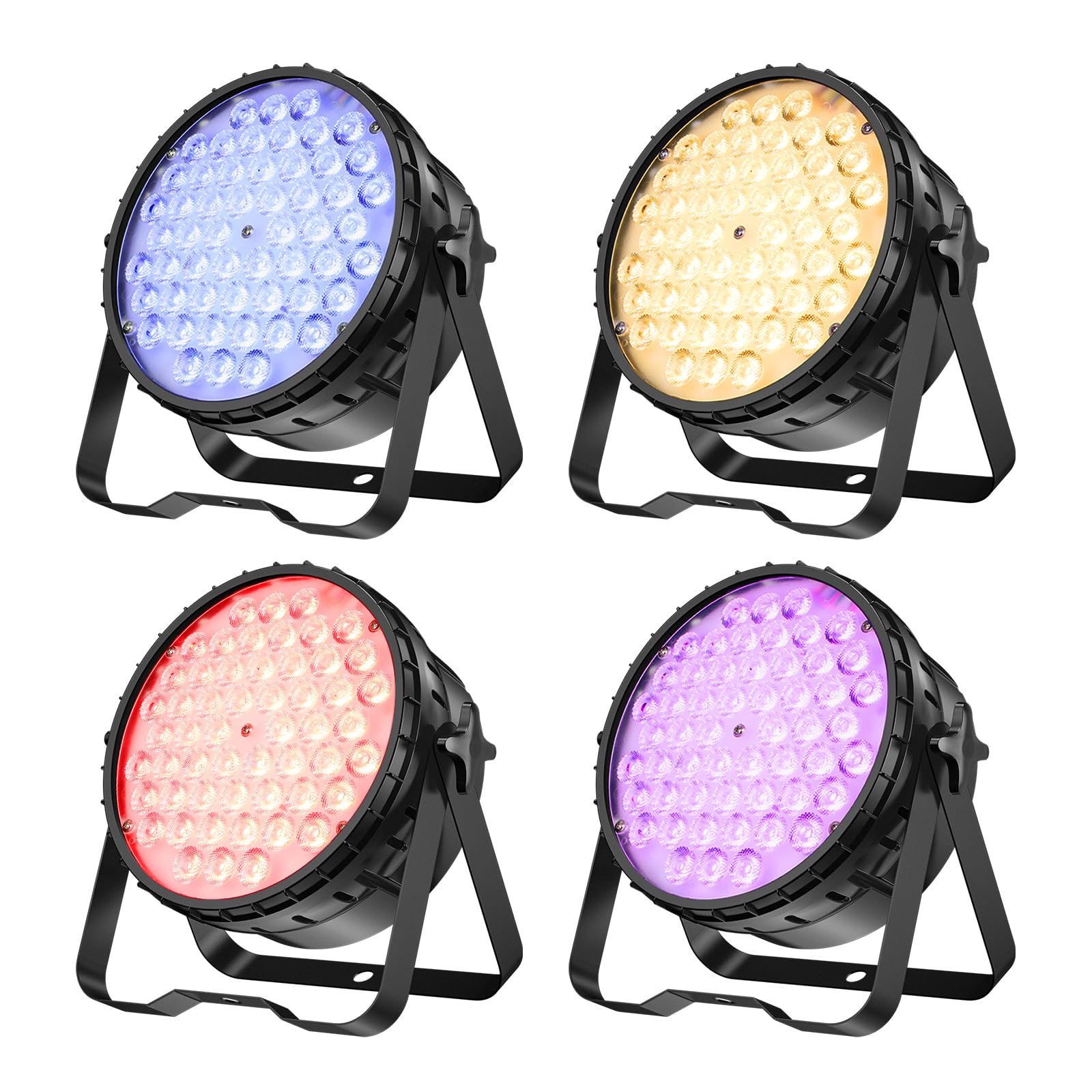 Big Dipper 54X4W DJ Light for Stage, RGBW LED Par Light, Stage Lighting with DMX 512 & Sound Activated Mode,Disco Spotlight Wash Uplight for Events Club Church Wedding Gigs (LPC010N-4)