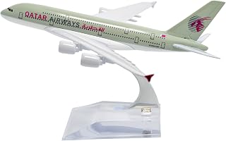 TANG DYNASTY(TM) 1:400 16cm Air Bus A380 Qatar Airways Plane Metal Airplane Model Plane Toy Plane Model