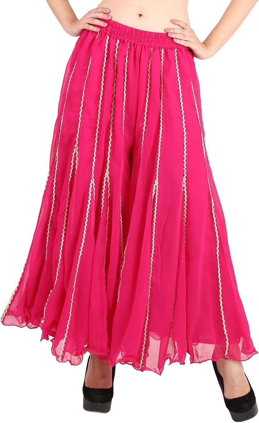 Loose Flared Wide Leg Free Size Casual Palazzo Pants Sharara Trouser