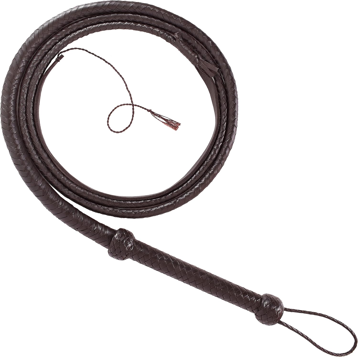 Frusta Kantschu In Pelle Da 90 Cm (3 Piedi): Frusta A Coda Singola Bianca E Nera - Italia