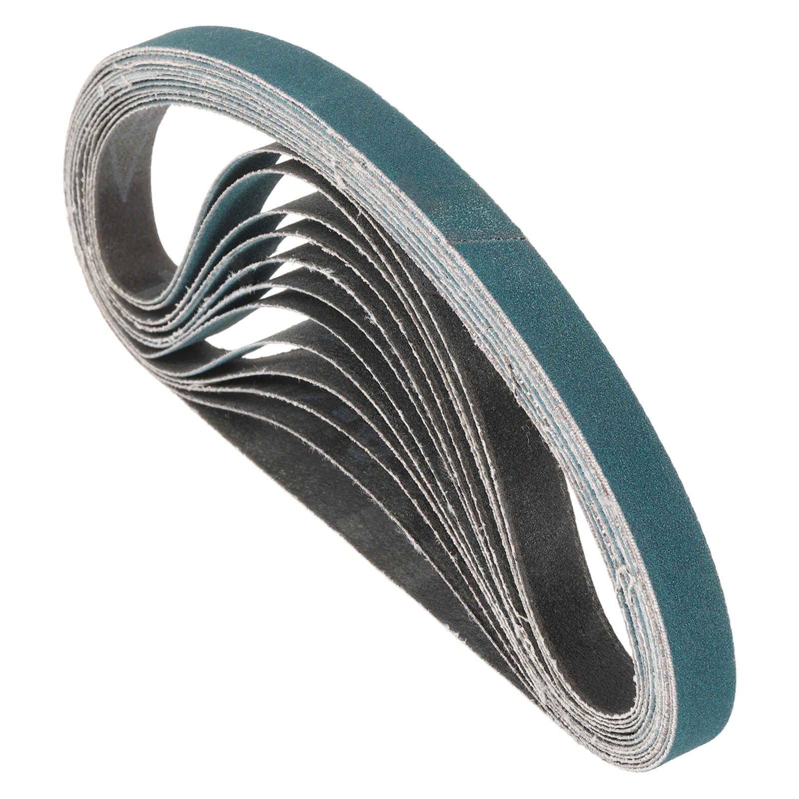 Kozelo 32 Pack Sanding Belts 13mm x 457mm 240 Grit Zirconia Abrasive Belt Sander Paper for Belt Sander Metal Grinding Wood Working Weld Rust Removal