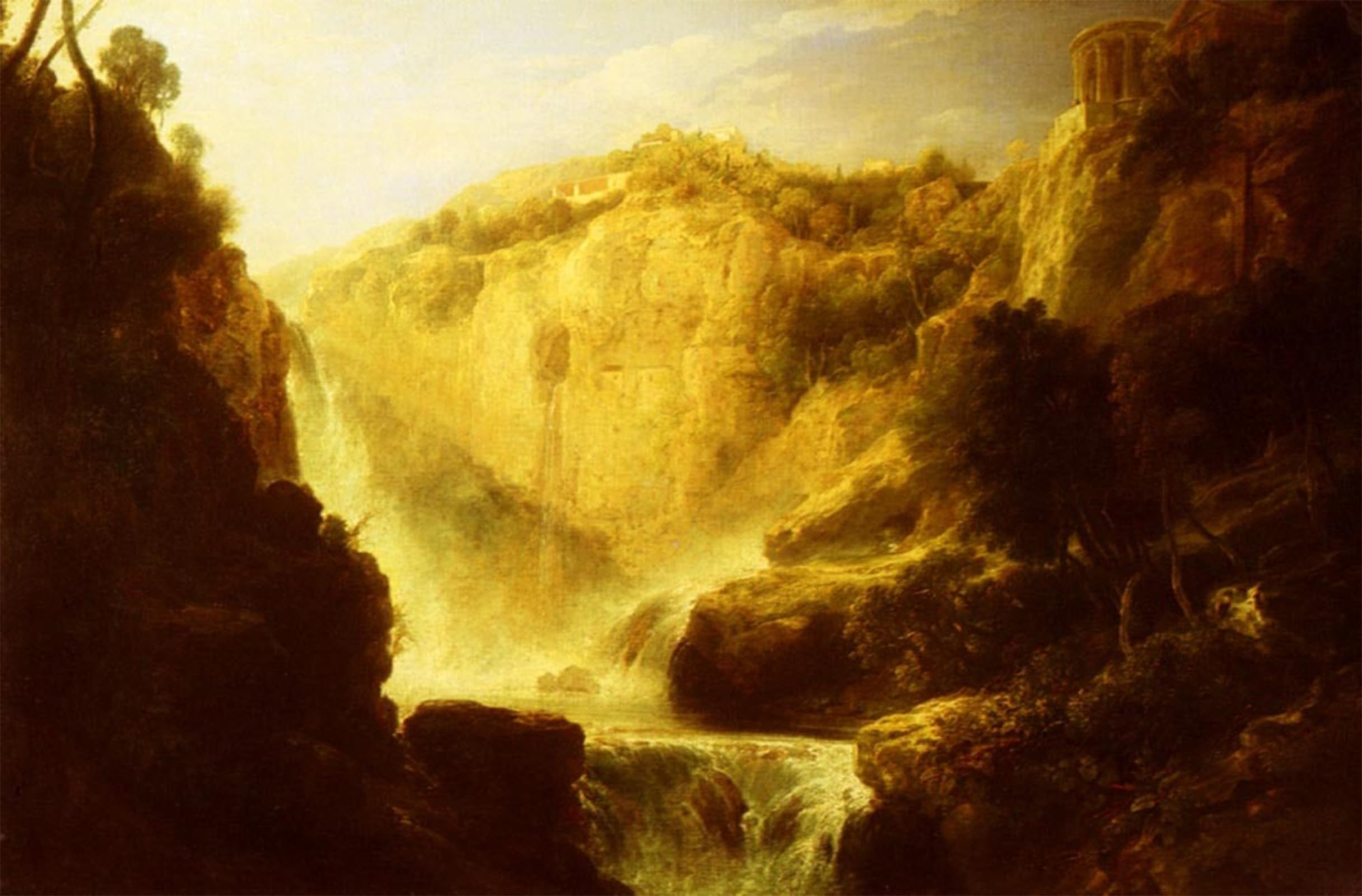 POSTERIIk Vintage Art Print Images Pictures Print Falls of Tivoli William Linton Modern Colour Posters for Office Home Decor 60x90cm