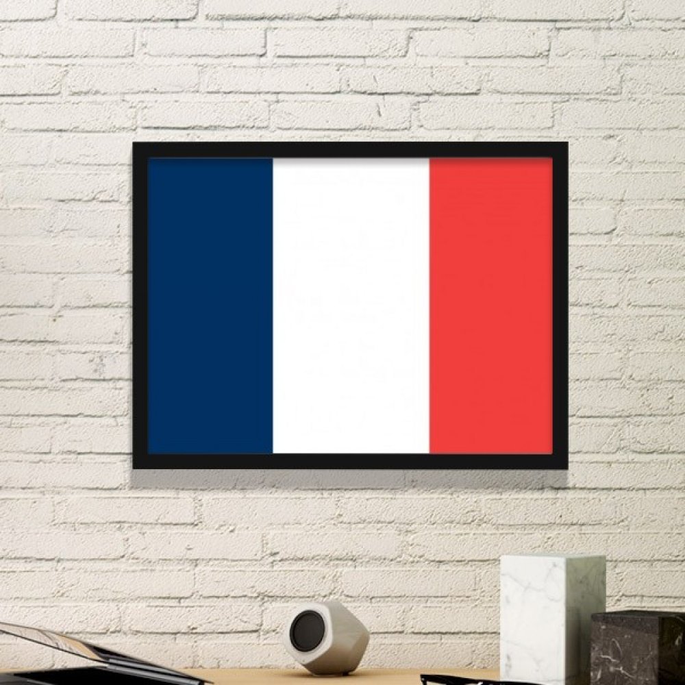 Cadre photo drapeau France 10x15cm petit noir décoration murale