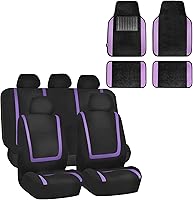 Vista 14 de FH Group Cubiertas únicas para asientos de tela plana con alfombras de piso de primera calidad - Se adaptan a la mayoría de autos, camiones, SUV