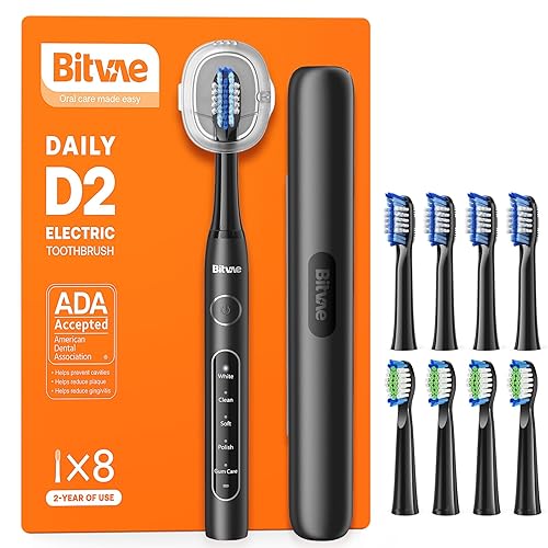 Bitvae ADA Accepted Electric Toothbrush, Travel Toothbrush Rechargeable for Adults