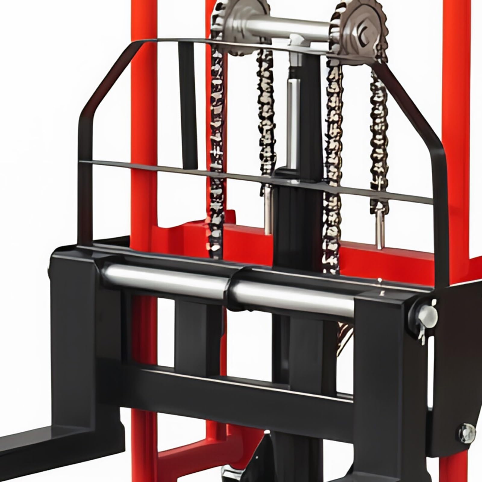 Sollevatore idraulico per pallet manuale, capacità 260 kg, impilatore di pallet con ruote girevoli per il trasporto dell'officina, attrezzatura di sollevamento manuale resistente