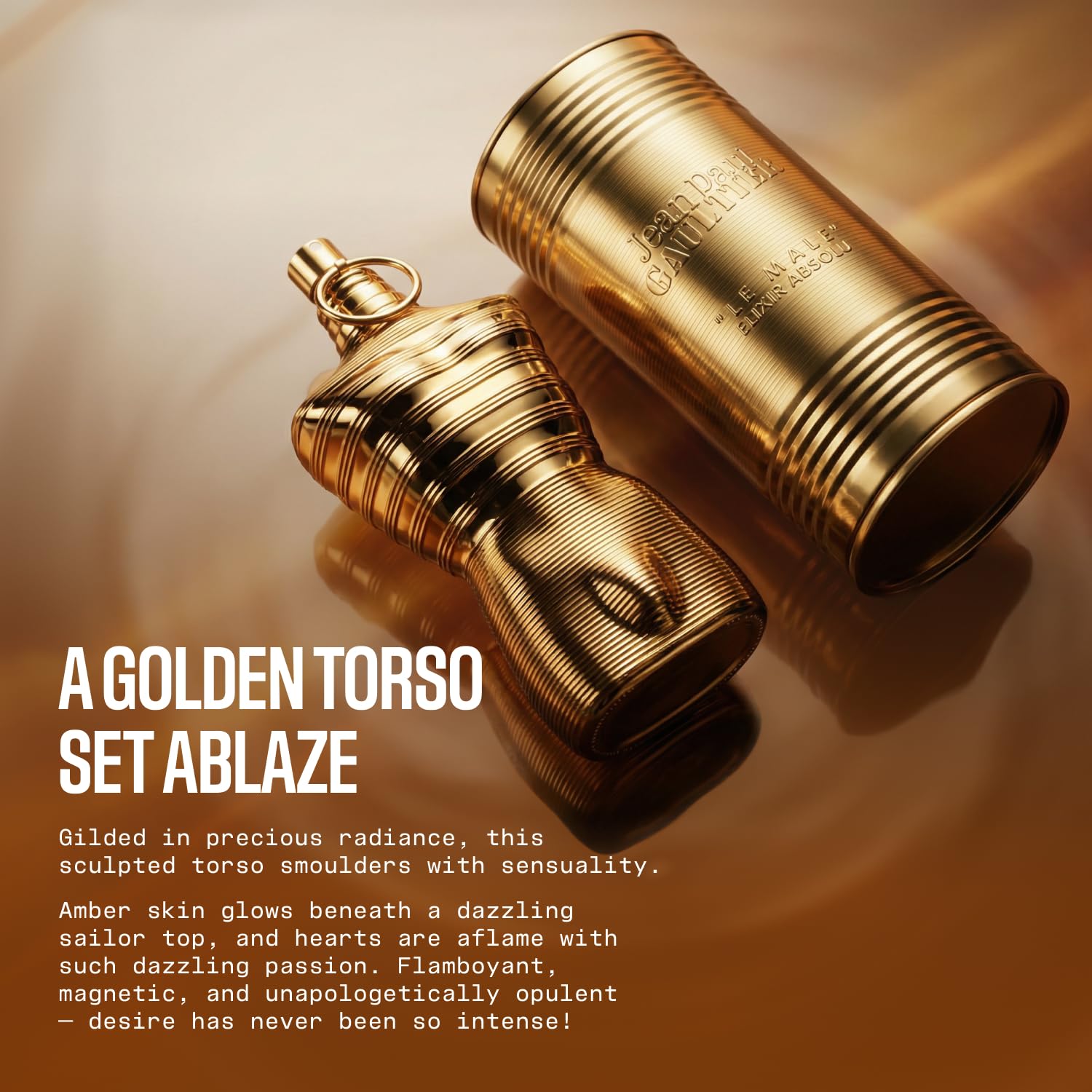 Jean Paul Gaultier Le Male Elixir Absolu Parfum Intense - Long Lasting Woody Spicy Cologne for Men with Plum, Lavender & Tonka Bean - Luxury Cologne Spray, 2.5 oz