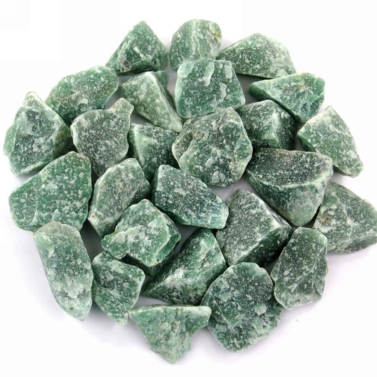 Aventurin Rohsteine grün Ø ca. 30 – 50 mm Edelsteine Heilsteine Wassersteine Glückssteine (Packung Nr. 4 mit 5 Kg)
