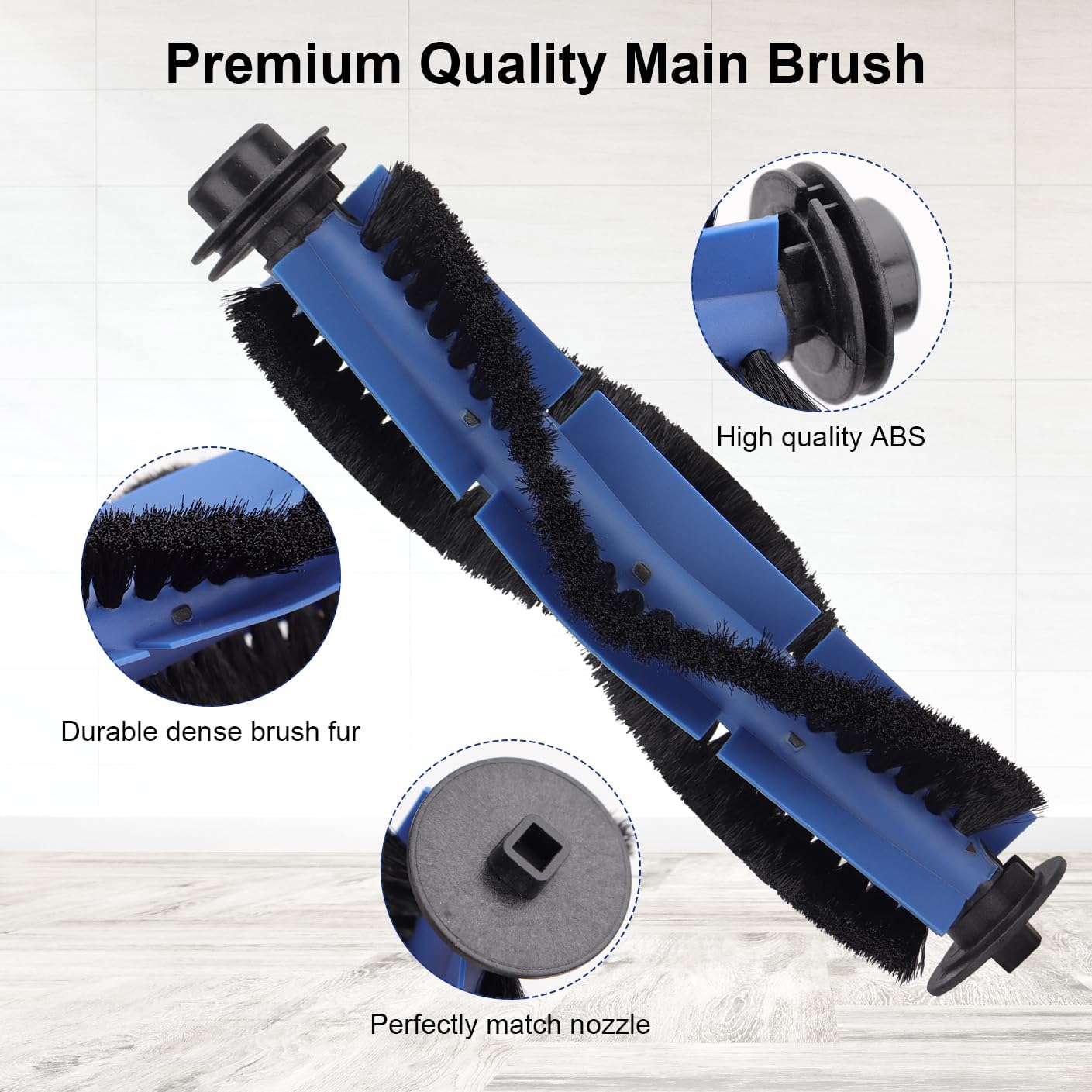 Replacement Parts for Eufy 11S Max, 15C Ma x, 30C Max, G3 0, G30 Edge, G30 Hybrid Robotic Vacuum Cleaner Spare Accessories - 1 Roller Brush 4 Hepa Filters 4 Side Brush