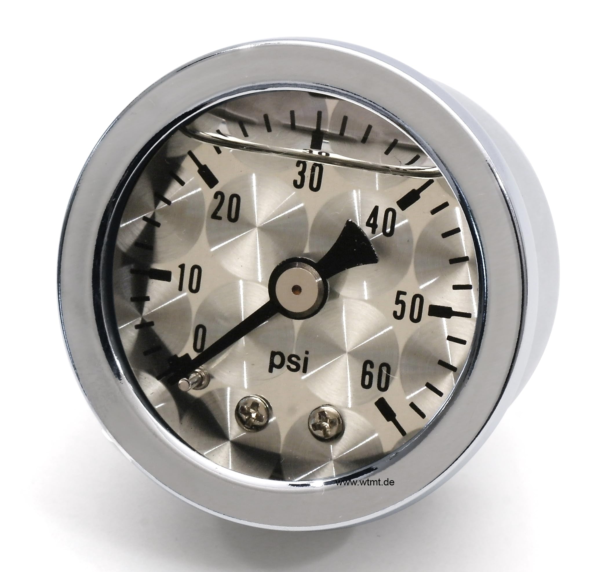 Öldruckmanometer Chrom Silber 60 PSI 4 Bar - Für Harley Motorrad Auto Boot Universal