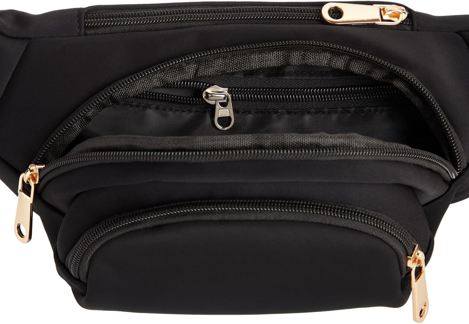 Zodaca Extra Large Fanny Pack - Adjustable 34-60 in Strap Waist Pack - Multi-Pocket Travel Pouch - Hands-Free Belt Bag - Black, Nylon, Fits 34-60 in Waist - Image 4