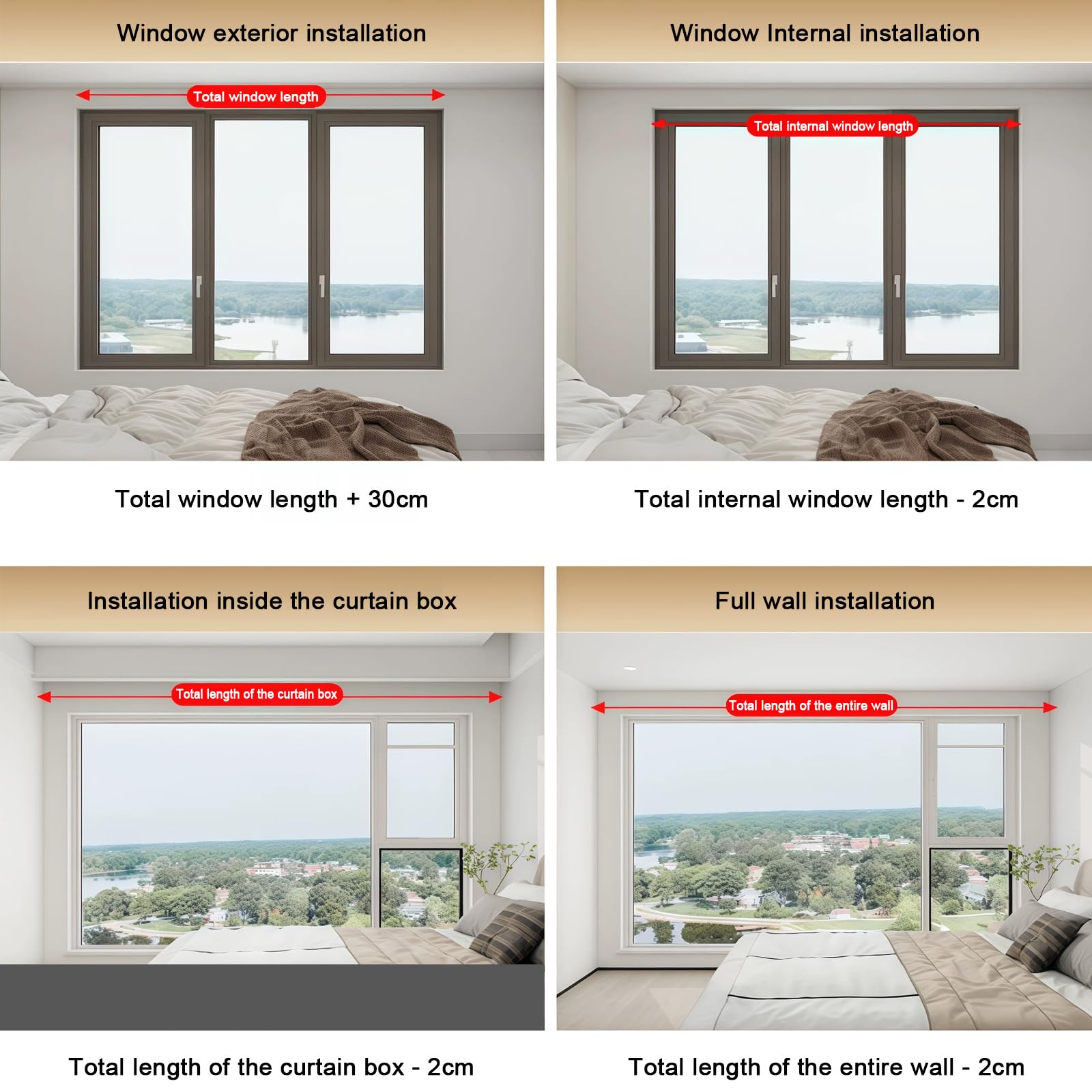 Rail de Rideau de Plafond en Aluminium Roulettes Silencieuses,pour Fenêtres (5.5m)
